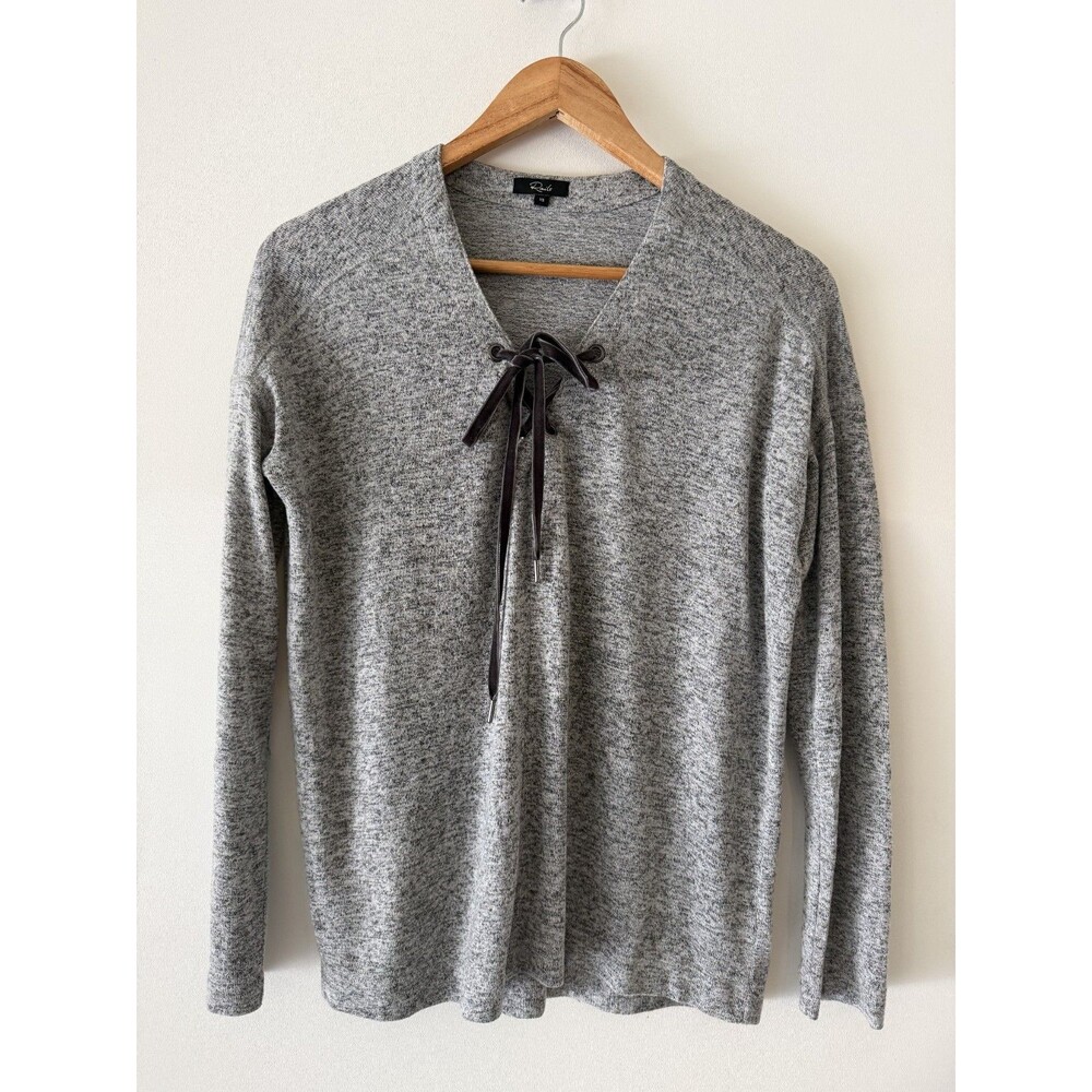 Rails Top Womens XS Leigh Melange Grey Long Sleeve Pullover Soft